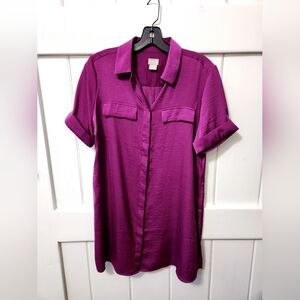 Chico's purple short sleeve tunic